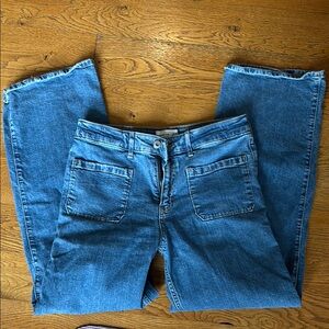 Abercrombie kids high rise wide leg Blue Denim Jeans